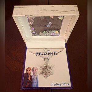 Disney Frozen II Sterling Silver Snowflake Pendant Necklace NWT